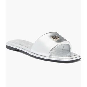 New DKNY Bunnie Slide Sandal in‎ Silver Size 7